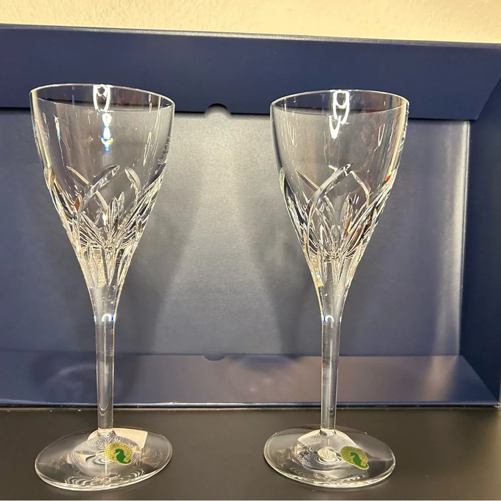 Waterford Merrill Crystal 8-Ounce Goblet. Wine Glass Set